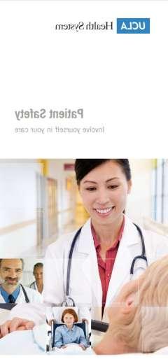 front cover of 患者安全 brochure in 英语 with providers and patients